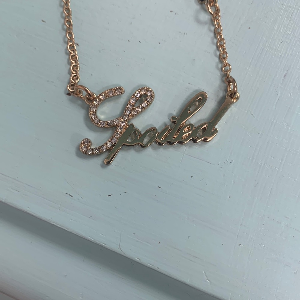 Betsey Johnson spoiled gold plated necklace